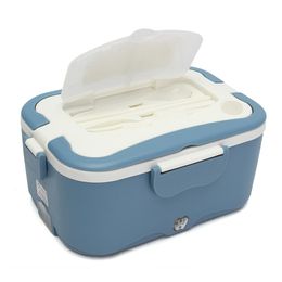 1.5L Portable Car Electric Heating Lunch Box Storage Container Food Warm Heater - Blue 2