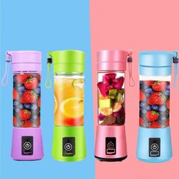 Portable Blender USB Rechargeable 2/4/6 Blade Electric Fruit Extractor Handheld Vegetable Juice Maker Mini Juice Making Cup