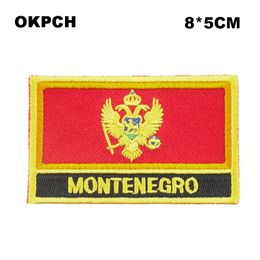 Free Shipping 8*5cm Montenegro Shape Mexico Flag Embroidery Iron on Patch PT0004-R