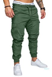 Wholesale-Mens Joggers Sweatpants Casual Men Trousers Overalls Military Tactics Pants Elastic Waist Cargo Pants Fashion Jogger Pants