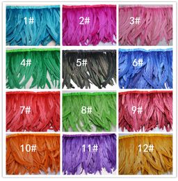 30-35cm 12-14 polegadas Royal Blue Galo Trims Feather Feather Trims Galo Cock Penas Strungchicken aparar 2m 2 m