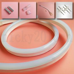 Super Bright 12V 2835 LED Neon Sign Belt Tube Flexible Strip Light Rope 8mm * 16mm 120LEDs/m PVC IP67 Waterproof Outdoor for Club Front Window Decorate