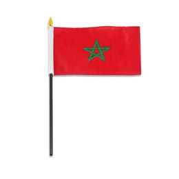 Moroccan Hand Held Shaking Flag for Outdoor Indoor Usage ,100D Polyester Fabric, Make Your Own Flags