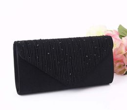 Designer-2017 Diomand Evening bags Women Satin Long Hasp Clutch Bags Simple Cosmetic Bag In wedding