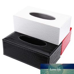 Stylish Elegant Royal PU Leather Crocodile Pattern Household Tissue Box Holder for Home Office and Car