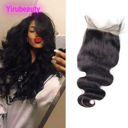 Brazilian Virgin Hair 6X6 Lace Closure Free Middle Three Part Top Closures 12-24inch Human Hair Products Six By Six Size