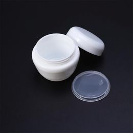 50G/50ML White Frosted Container Jars with Inner Liner Leakproof Makeup Cream Liquid Moisturiser Lip Balm Container Cosmetic Travel