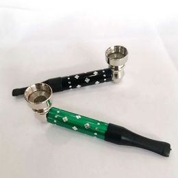 New Colorful Portable Removable Mini Filter Silver Screen Metal Herb Tobacco Bowl Smoking Handpipe Tube Innovative Design Black Holder