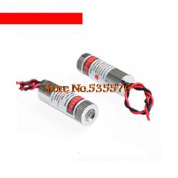 Freeshipping 10pcs/lot 5mW 650nm Red Line Laser Module Focus Adjustable Laser Head 5V Industrial Grade