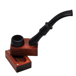 Natural Wooden Portable Herb Storage Tobacco Stash Magnet Case Box Smoking Filter Tube Removable Handpipe High Quality DHL Free