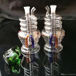 Color point spiral four claw pot Wholesale Glass Hookah, Glass Water Pipe Fittings, Free Shipping