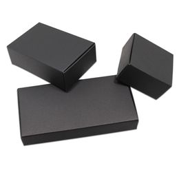 5.8x5.8x3.2cm Black Paper Board Handmade Soap Packing Boxes for Jewellery Accessory Kraft Paper Birthday Gifts Storage Packaging Box