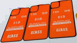Back 21D Full Cover Full Glue Tempered Glass Screen Protector For iPhone 11 PRO max 200PCS/LOT