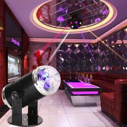 3W Sound Activated RGB LED Crystal Stage Light Magic Ball Disco DJ Laser Lighting For Home Party Bar Stage Lighting EU/US/UK Plug