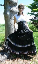 Wholesale-Fashion Cotton Floor-Length Ball Gown Shipping Long Victorian Skirts Gypsy Skirt