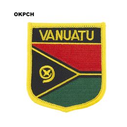 Vanuatu Flag Embroidery Iron on Patch Embroidery Patches Badges for Clothing PT0181-S