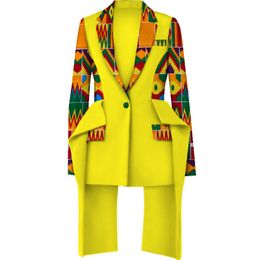 Kadınlar için moda Afrika Baskı Üst Ceket Bazin Riche Üst Ceket % 100% Pamuk Dashiki Kadın Afrika Giyim WY3935