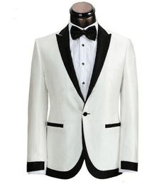 2019 New Custom Made Suits Ivory Groom Man Wedding Suits Prom Formal Bridegroom Suit Two Pieces (Jacket+Pants