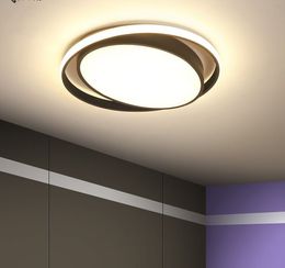 White/Black Color Modern led ceiling lights for living room bedroom study room home Round Ceiling Lamp Free Shipping MYY