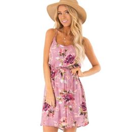 02 Women's Jumpsuits,Casual Dresses, Rompers skirt floral dress with sleeveless dresses nuevo estilo vestido para chicas mujeres wt19
