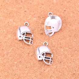 108pcs Charms soccor football helmet Antique Silver Plated Pendants Making DIY Handmade Tibetan Silver Jewellery 20*15mm