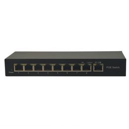 Freeshipping BV Tech 8 Port Gigabit PoE Switch 96W 57V 802.3af 100Mbps-SW800G RJ45 ports Supports port auto-flip