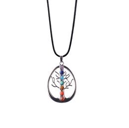 Spirits 7 Chakra Tree of Life Pendant Copper Men and women Implied Necklace