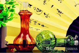 Full Colour Vase Multiple Hookah ,Wholesale Bongs Oil Burner Pipes Water Pipes Glass Pipe Oil Rigs Smoking Free Shipping