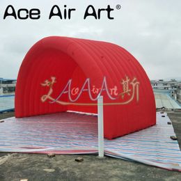 Super huge 6mW x 3.3mH x 3mD red inflatable tunnel tent airblown stage tunnel marquee garage shelter cover tent for sale