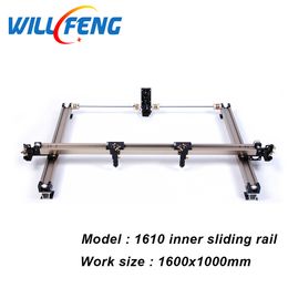 1610 Whole Set DIY Inner Slide Guide Rail For Assemble Co2 Laser Cutter Engraving Machine Instal Belt Tube Support