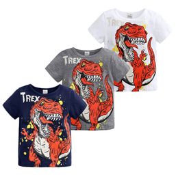 Kids Clothes Dinosaur Printed Boy T Shirts Cotton Baby Boys Tees Short Sleeve Children Tops Summer Kids Clothing 3 Colors DHW2429