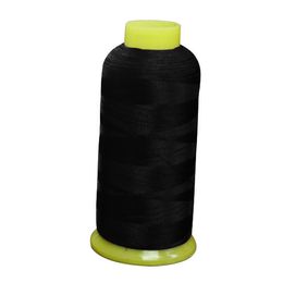 TFBC-Stronger 5000m Cones Bobbin Thread Filament Polyester for Embroidery Machine (Black)
