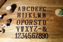 ZAKKA Creative Grocery Cast Iron Metal Number Alphabet Creative DIY House Number Letter Symbol Cross-border