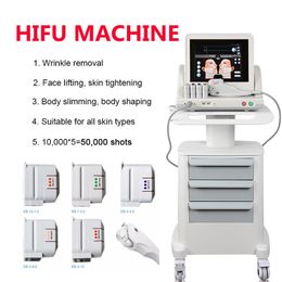 Real HIFU High Intensity Focused Ultrasound Hifu Face Lift Machine Anti Ageing With 3 Cartridges Or 5 Cartridges For Face Body