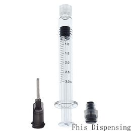 New Luer Lock Syringe with 16G Tip Head 3ml (Gray Piston) Injector for Thick Co2 Oil Cartridges Tank Clear Colour Cigarettes Atomizers