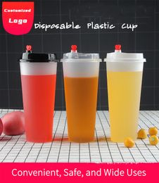 50pcs High quality creative funny disposable milk tea cup 50pcs High quality creative funny disposable milk tea cup