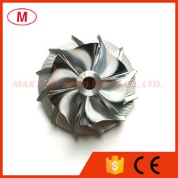 RHFV4 35.62/51.00mm 6+6 blades Turbo Billet compressor wheel/Aluminum 2618/Milling wheel for Subaru VF50 turbocharger Cartridge Upgarde