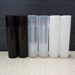 5g Empty Lip Balm Tubes Containers Transparent White Black Lipstick 5ml Lotion Container Glue Stick Bottle 100pcs/lot