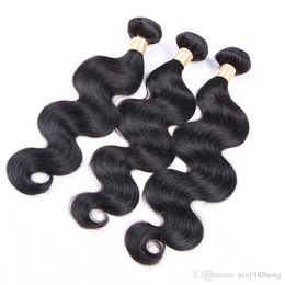 Indian Hair Extensions Dyeable Natural Brazilian Peruvian Malaysia Virgin Hair Bundles Body Wave Human Hair Weave 3 or 4 pcs