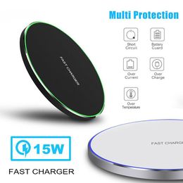 15W Super Fast Wireless Charger For Samsung S8 S9 S10 S9 Huawei P30 Pro Qi Quick 10W Charging Pad