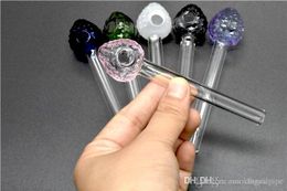 Great Pyrex Thick color Glass Oil Burner pipe Glass Tube Oil Burning Pipe somking pipes water pipes free drop shipping