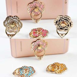 360 Degree Finger Ring Holder Bling Flower Universal mobile phone holder stander for iphone samsung android phone