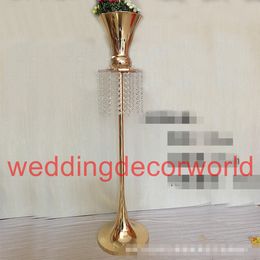 New style Height 30inch or 38inch wedding crystal centerpiece walkway flower stand pillar wedding table top chandelier centerpiece decor142