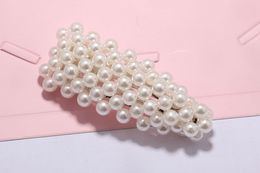 Amazon top selling fashionable trend cute pearl hair clip wholesale custom high quality bb clip hairgrips