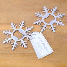 FREE SHIPPING Winter Wedding Favours Silver Snowflake Wine Bottle Opener Party Giveaway Gift For Guest