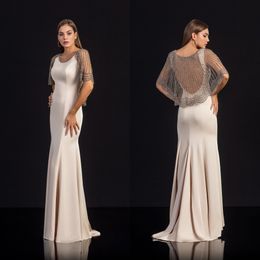 white mermaid evening dresses scoop sleeveless sequins lace with wrap sweep train evening backless gown custom made formal party gown