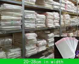 200pcs/lot width 20-28cm Clear Cellophane Cello Bags Plastic OPP Card Display Self Adhesive Peel Seal free shipping 20*33cm 24*36cm