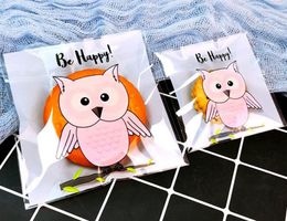 New 400pcs/lot Small Accessories Cellophane Favour Mini Bags, Self Seal Party Gift Packaging, cute owl 10x10+3cm envelope cookies bags