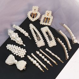 High quality ins pearl hair clip wholesale in mixed models factory direct hair clip with pearls wholesale