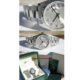Original Watch Men Women Rolaxes Mens Unisex Christmas certificate Watches gift 116244 Steel box White Gold Pink Dial 36MM